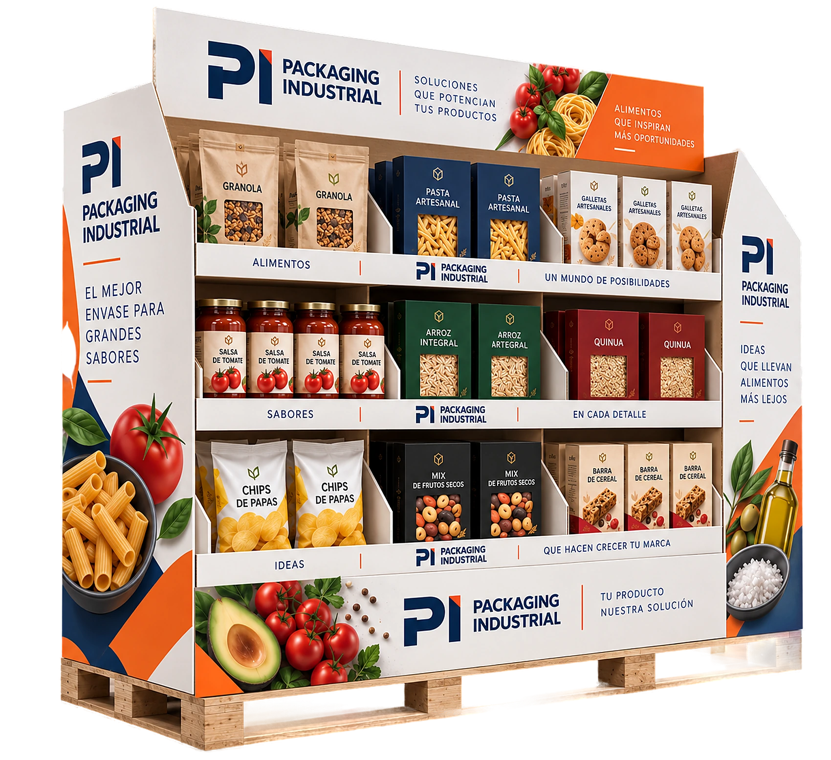 Display PDQ de Packaging Industrial