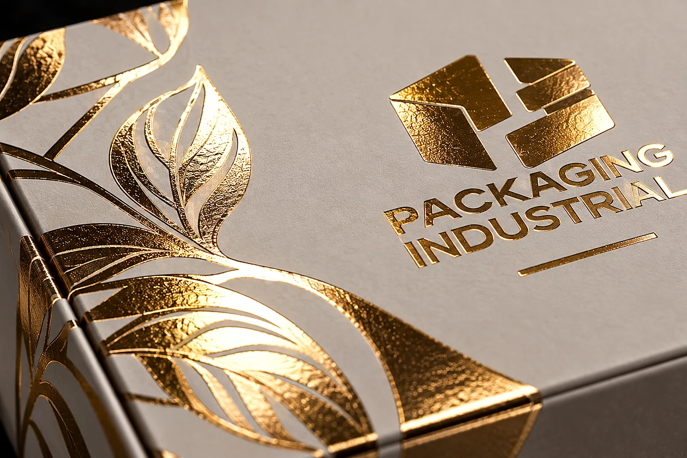 Estuche con terminación foil metálico dorado